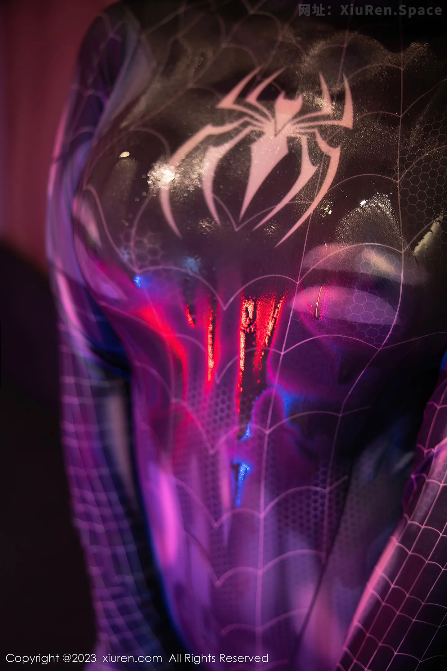 图片[4]-[XiuRen秀人网]VOL.7326 模特幼幼暗色灯光下性感银灰蜘蛛侠服紧身秀完美身材诱惑写真77P-秀人网官方网站